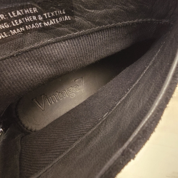 {6} NWT Vintage 7 Alameda Black Suede Western Buckle Ankle Booties - Picture 11 of 15